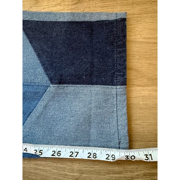 Ashro Patchwork Jeans Size 10 Multi Blue Denim Straight Leg Y2K Inspired Cotton - Picture 6 of 7